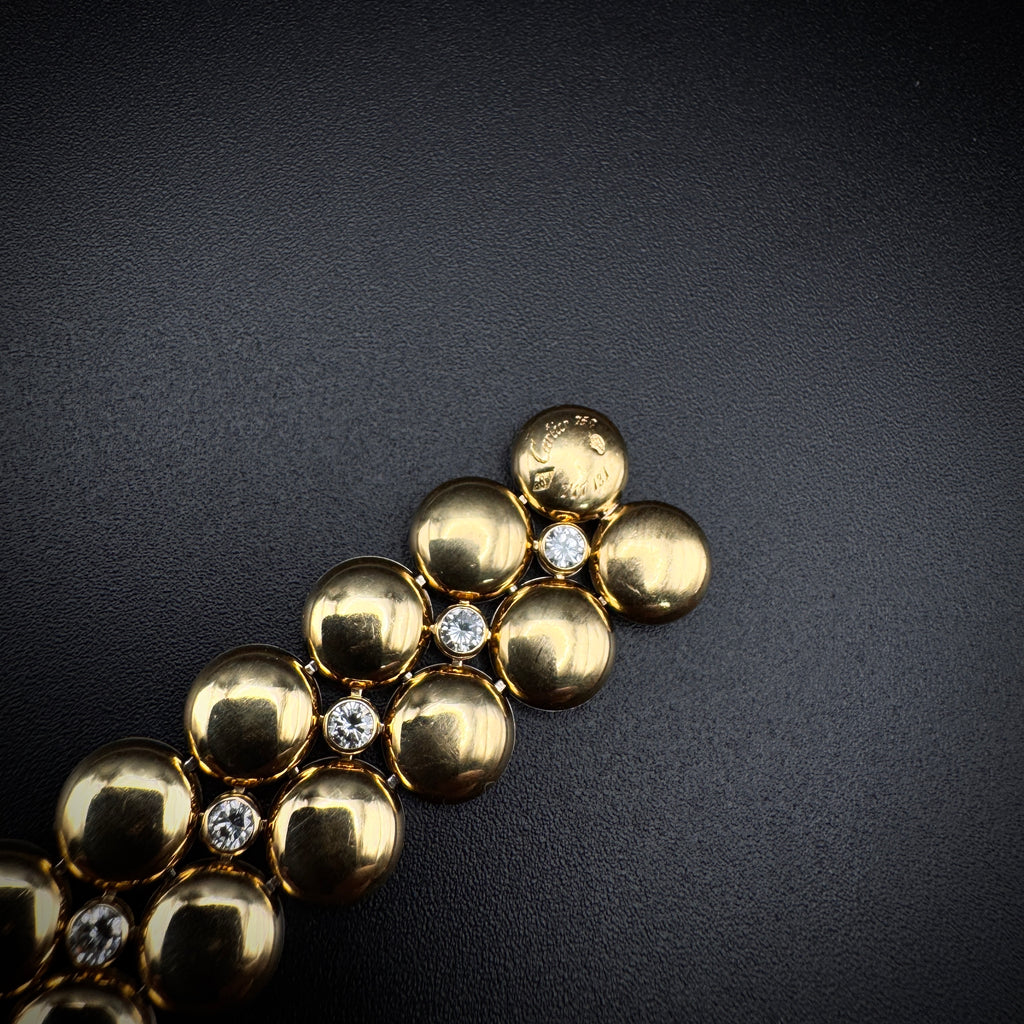 Cartier 1990s "Double Face" Bicolor Yellow & White Gold Bracelet
