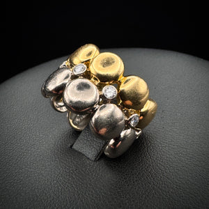 Cartier 1990s "Double Face" Bicolor Yellow & White Gold Ring