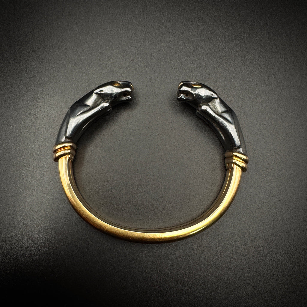 Cartier 1990s “Panthere“ Silverium & Gold Bangle