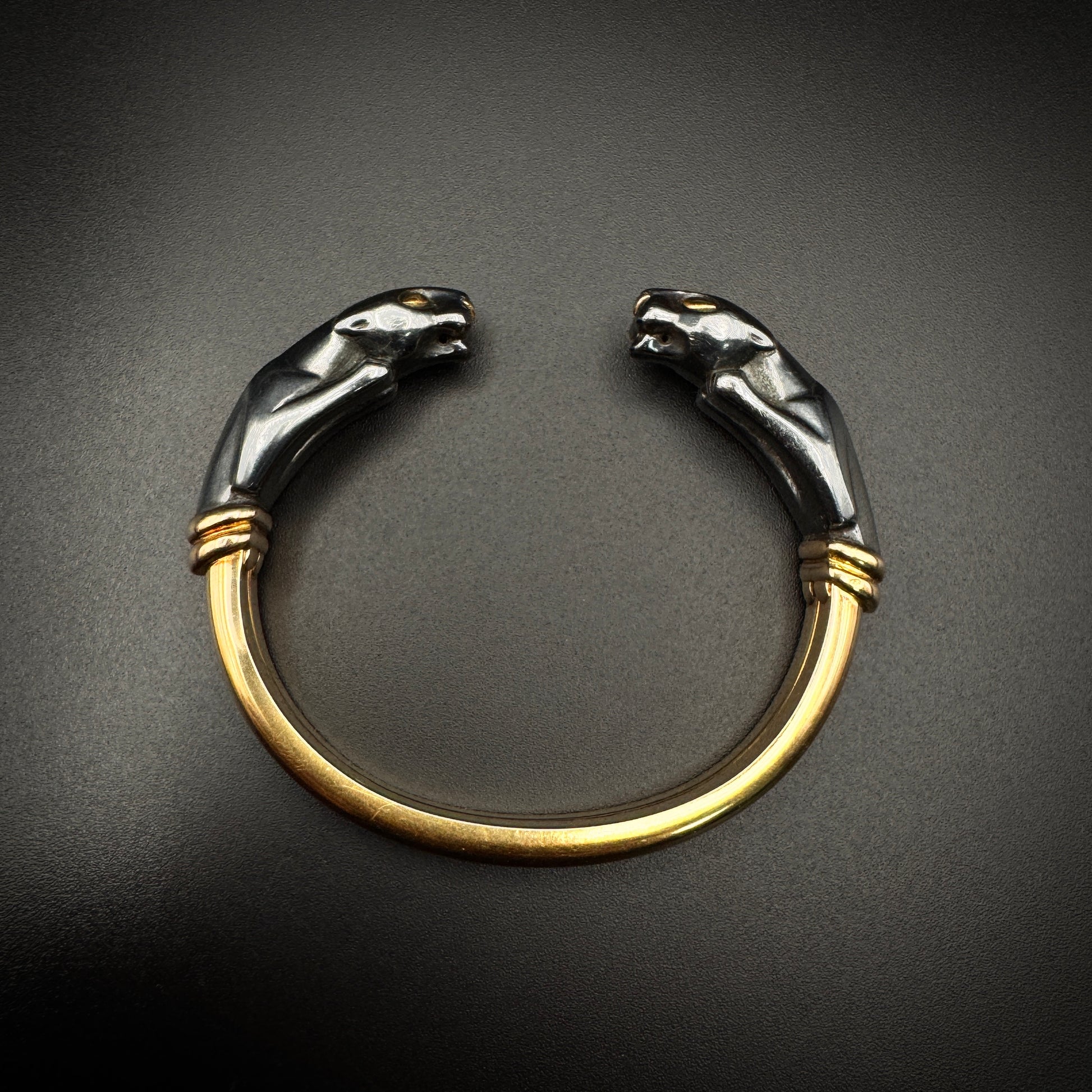 Cartier 1990s “Panthere“ Silverium & Gold Bangle