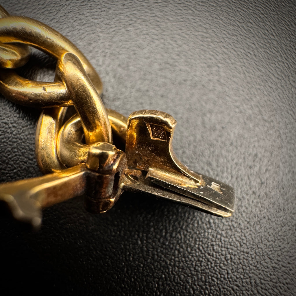 Cartier Paris Rare 1970s "Plates" Granulation Gold Bracelet