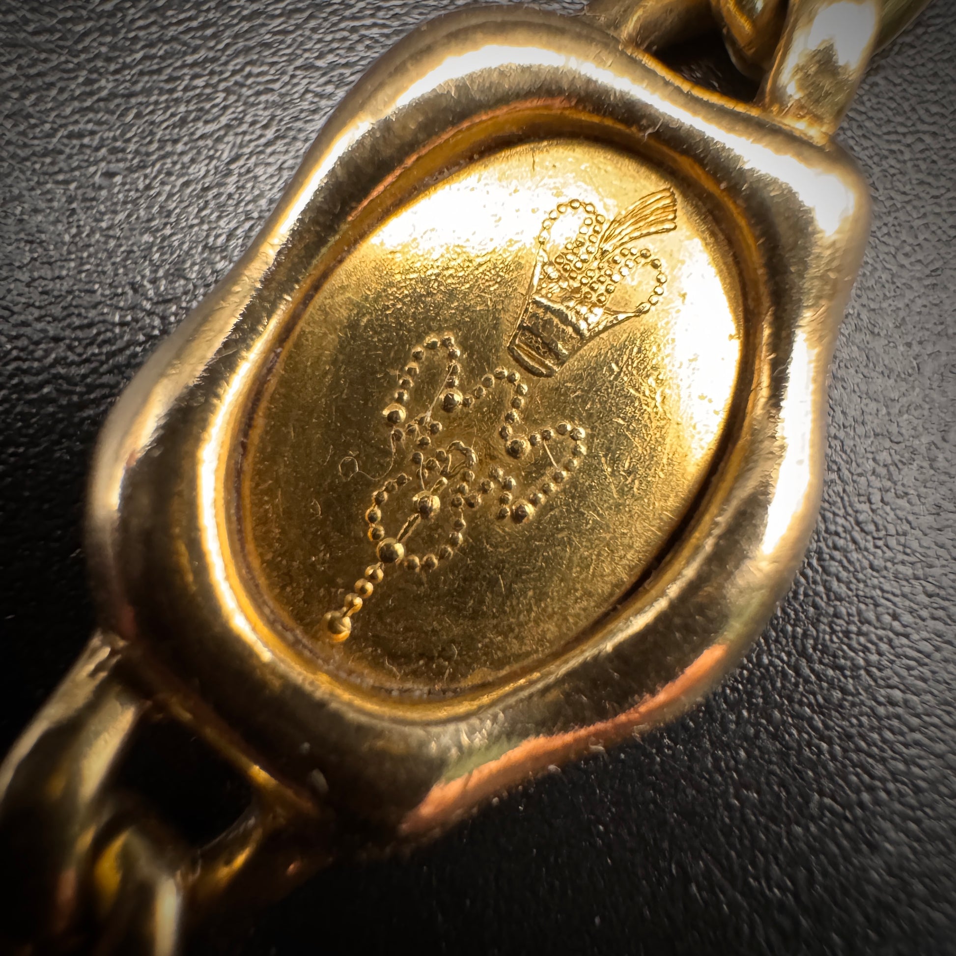 Cartier Paris Rare 1970s "Plates" Granulation Gold Bracelet