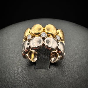 Cartier 1990s "Double Face" Bicolor Yellow & White Gold Ring