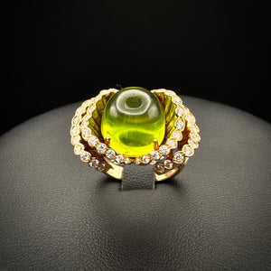 Boucheron "Frou Frou" Peridot & Diamonds Gold Ring