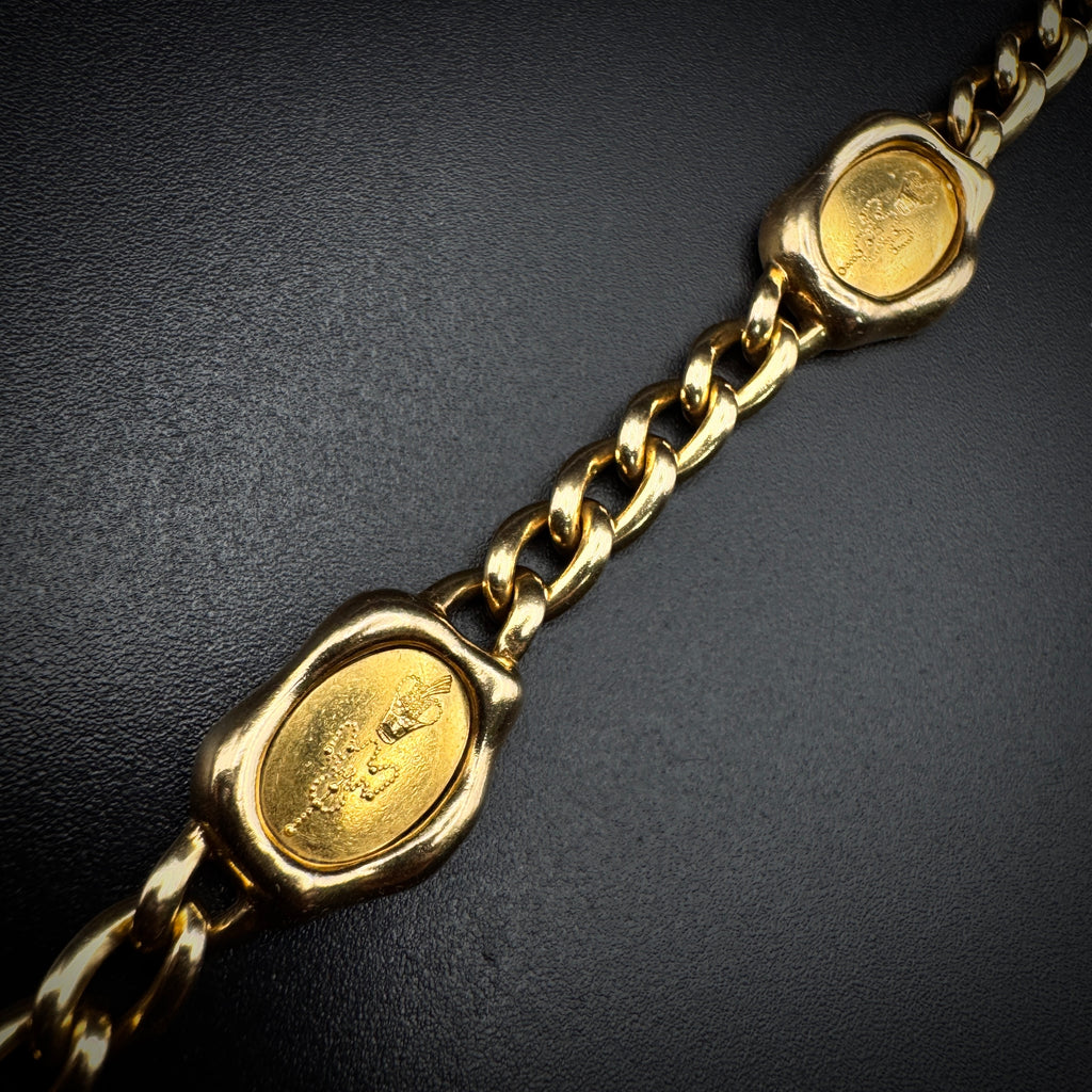 Cartier Paris Rare 1970s "Plates" Granulation Gold Bracelet