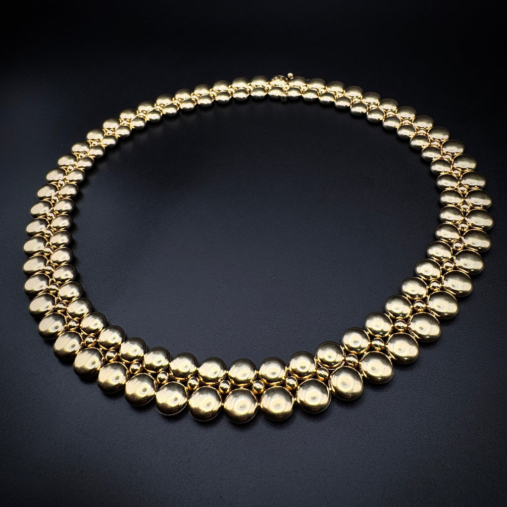 Cartier 1990s "Double Face" Bicolor Yellow & White Gold Necklace
