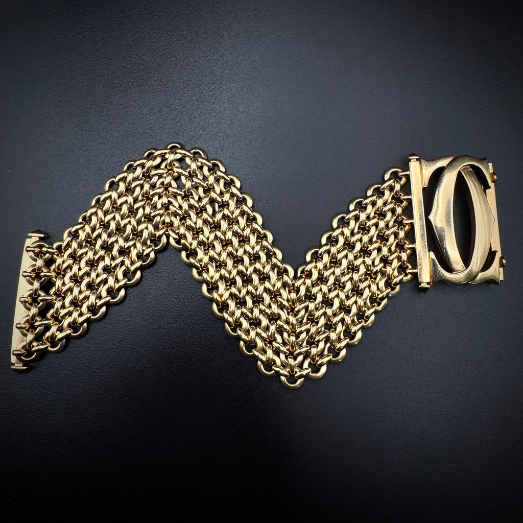 Cartier 1980s "Penelope" 5-Row Gold Bracelet