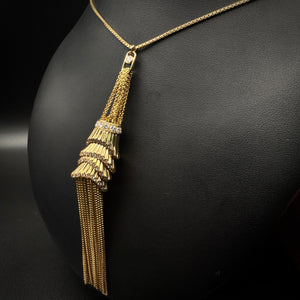 Boucheron "Frou Frou" Tassel Diamonds Gold Necklace