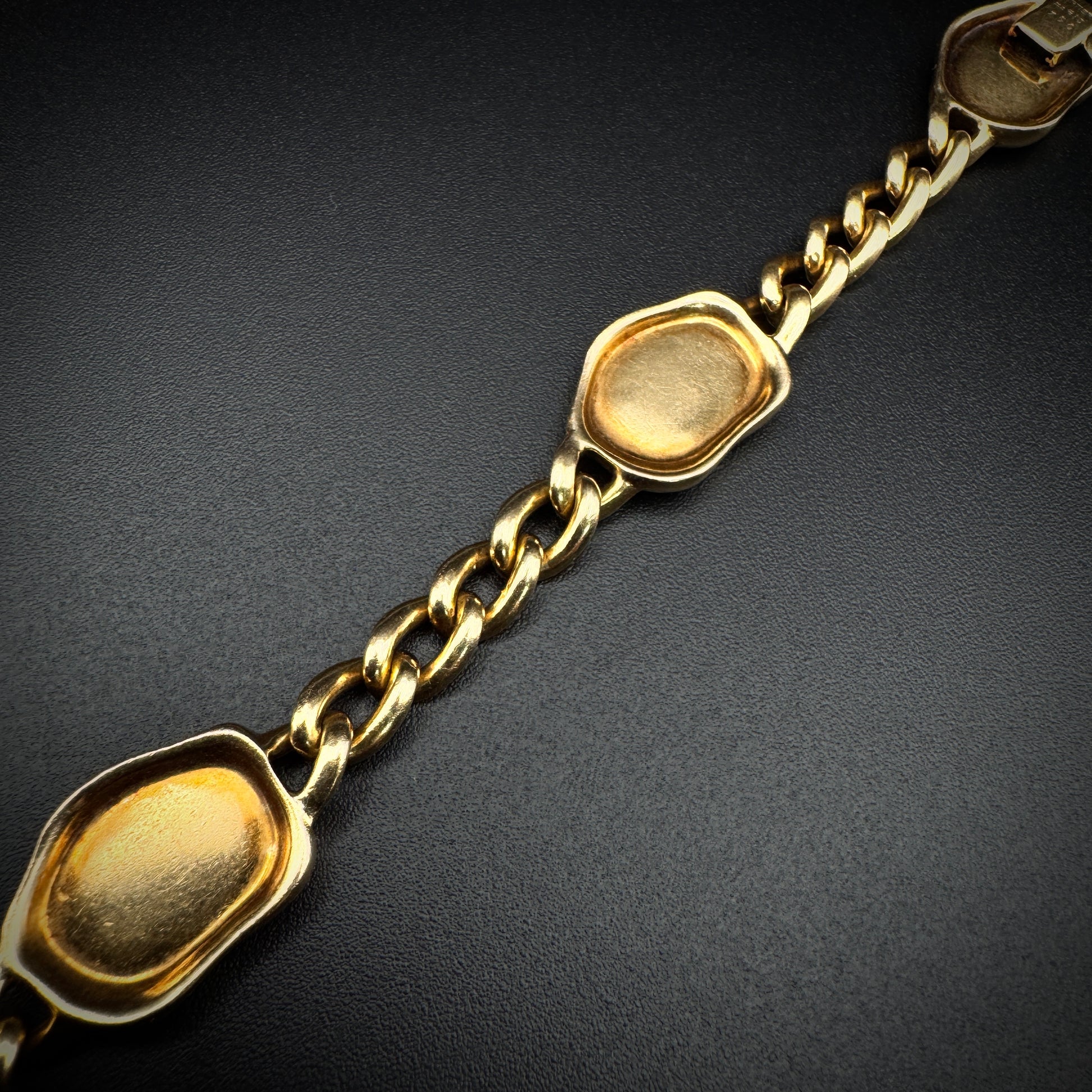 Cartier Paris Rare 1970s "Plates" Granulation Gold Bracelet