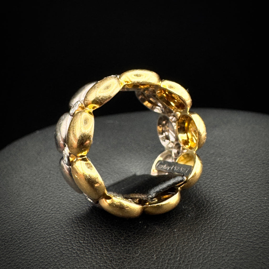 Cartier 1990s "Double Face" Bicolor Yellow & White Gold Ring