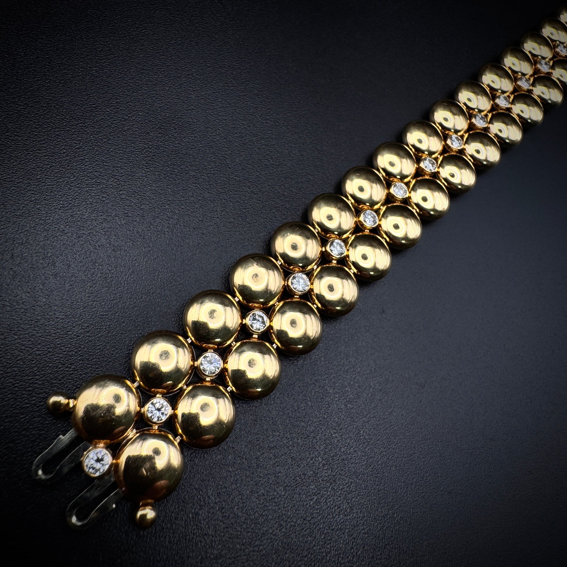 Cartier 1990s "Double Face" Bicolor Yellow & White Gold Bracelet