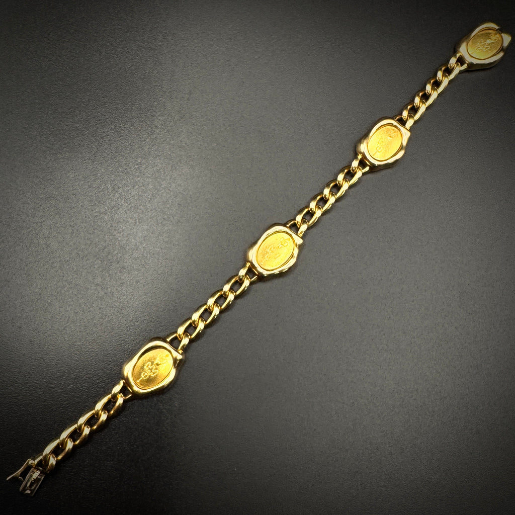 Cartier Paris Rare 1970s "Plates" Granulation Gold Bracelet
