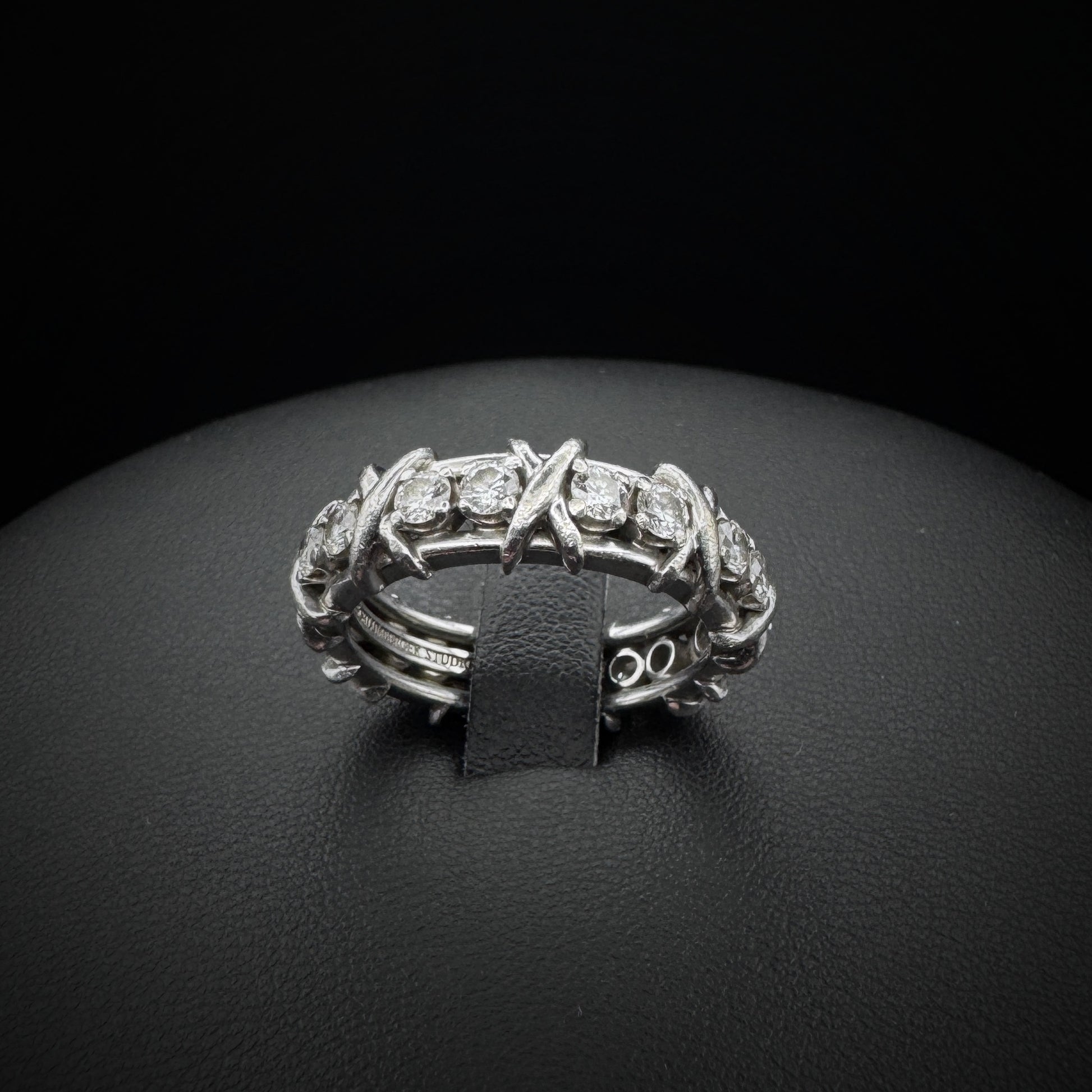 Tiffany & Co. by Schlumberger Studios "X" Diamonds Platinum Ring