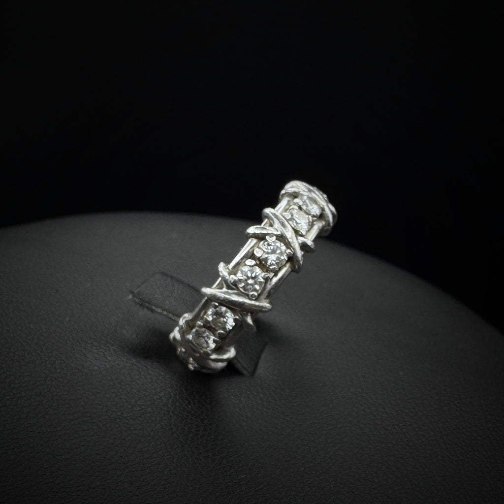 Tiffany & Co. by Schlumberger Studios "X" Diamonds Platinum Ring