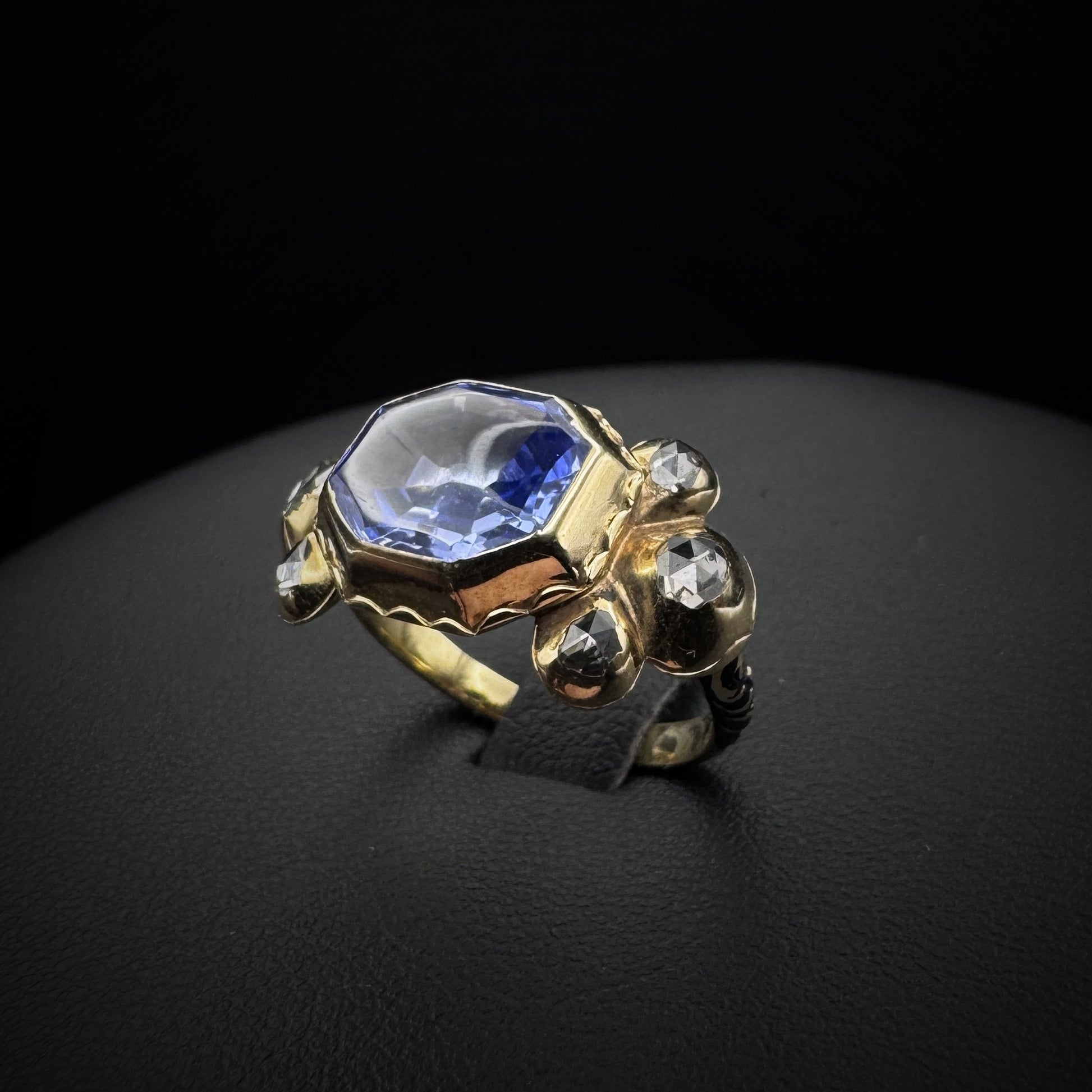 PRICE UPON REQUEST: Baroque 16th Century Important Ceylon Sapphire Gold Ring