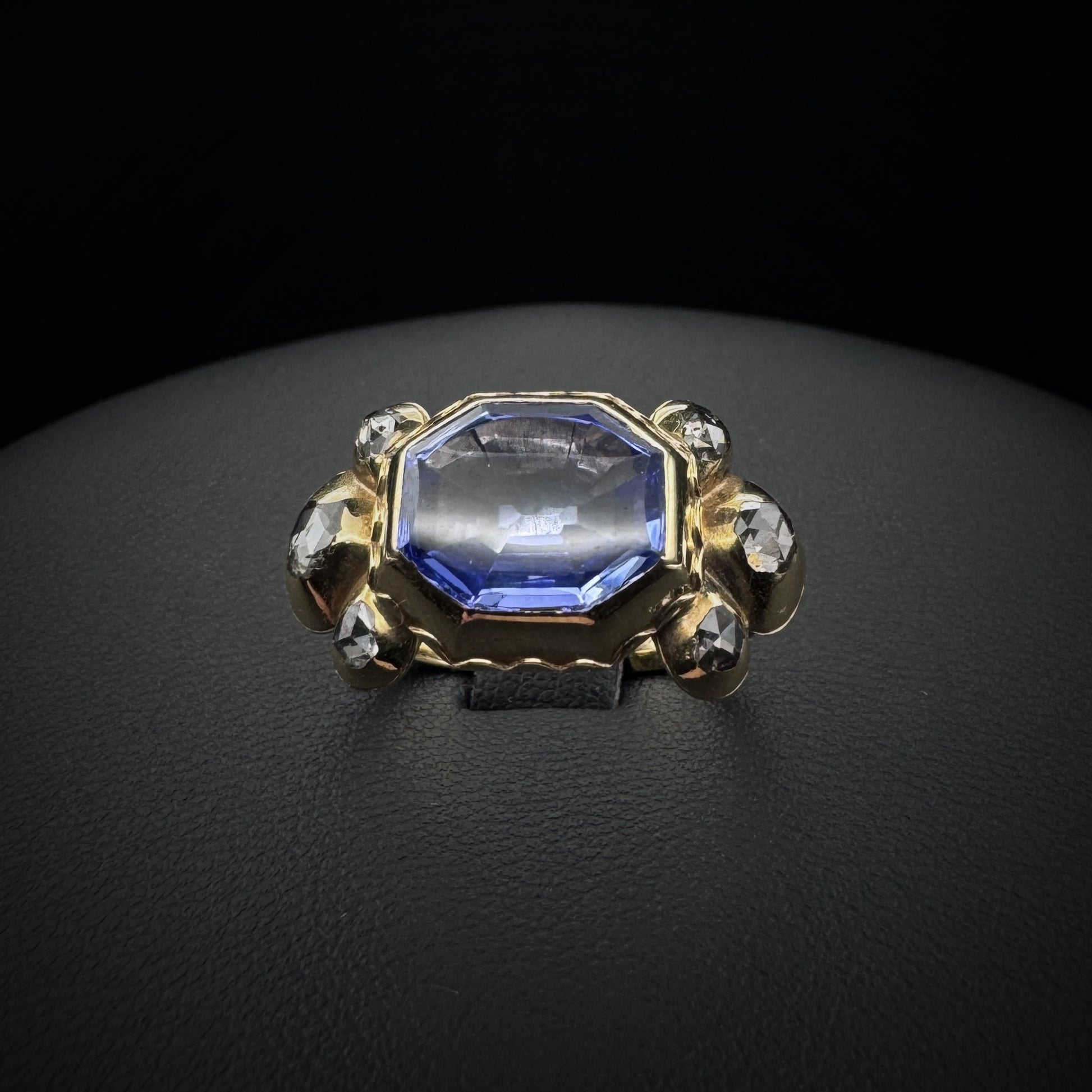 PRICE UPON REQUEST: Baroque 16th Century Important Ceylon Sapphire Gold Ring