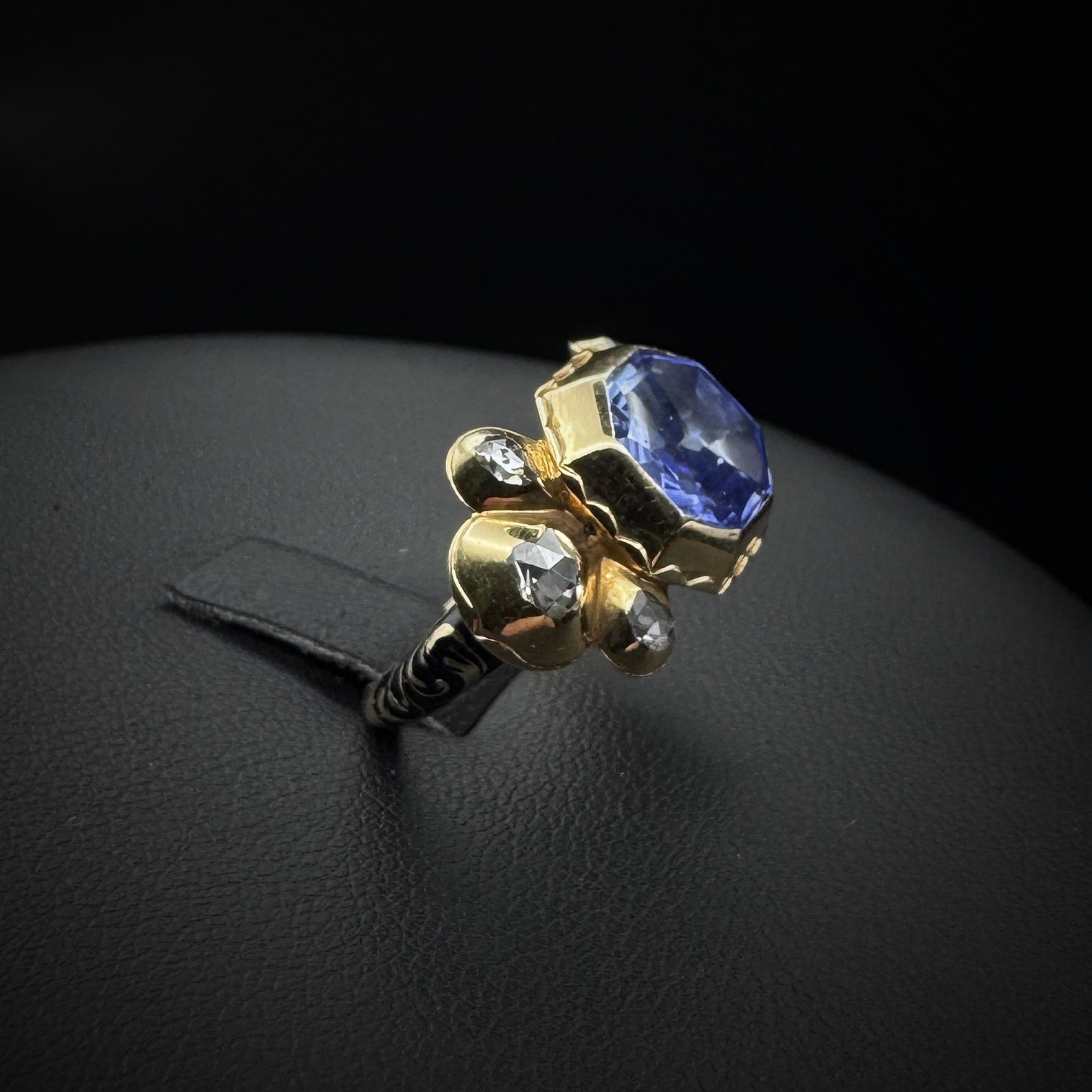 PRICE UPON REQUEST: Baroque 16th Century Important Ceylon Sapphire Gold Ring