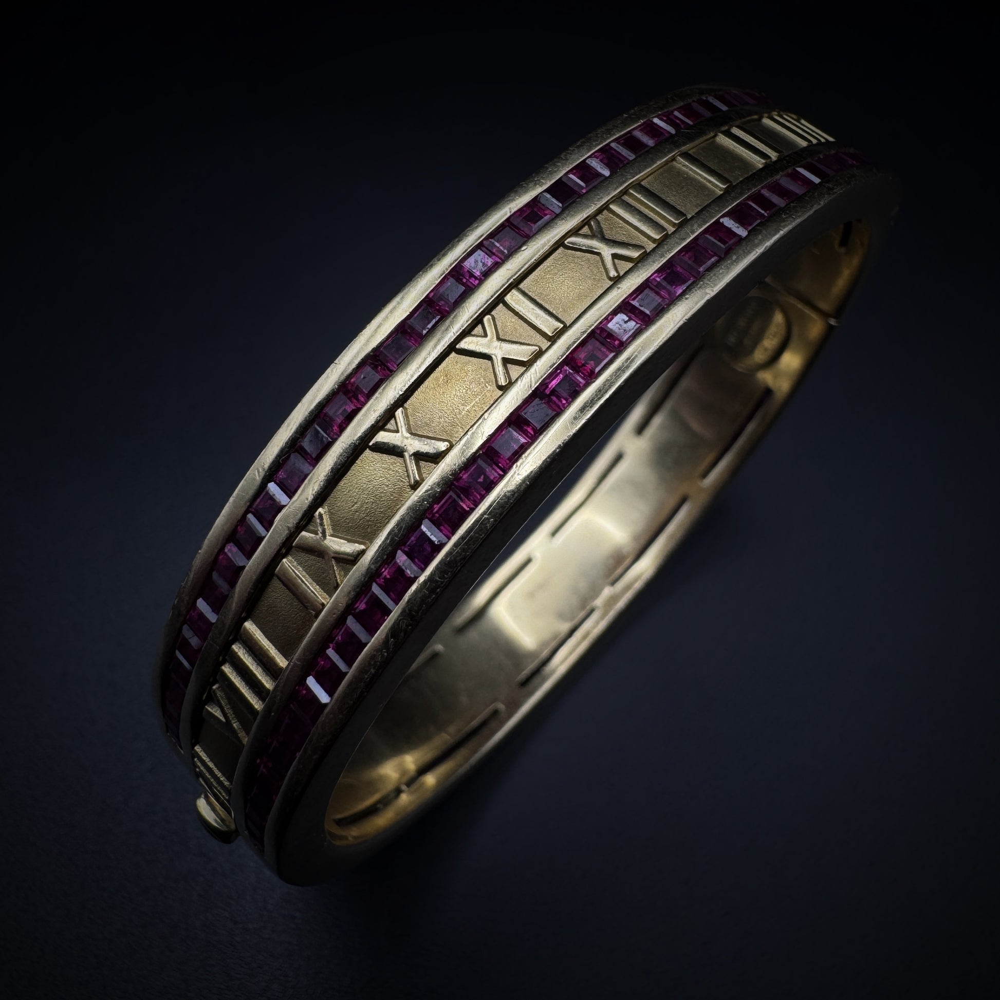 Tiffany & Co. "Atlas" Ruby Gold Bangle