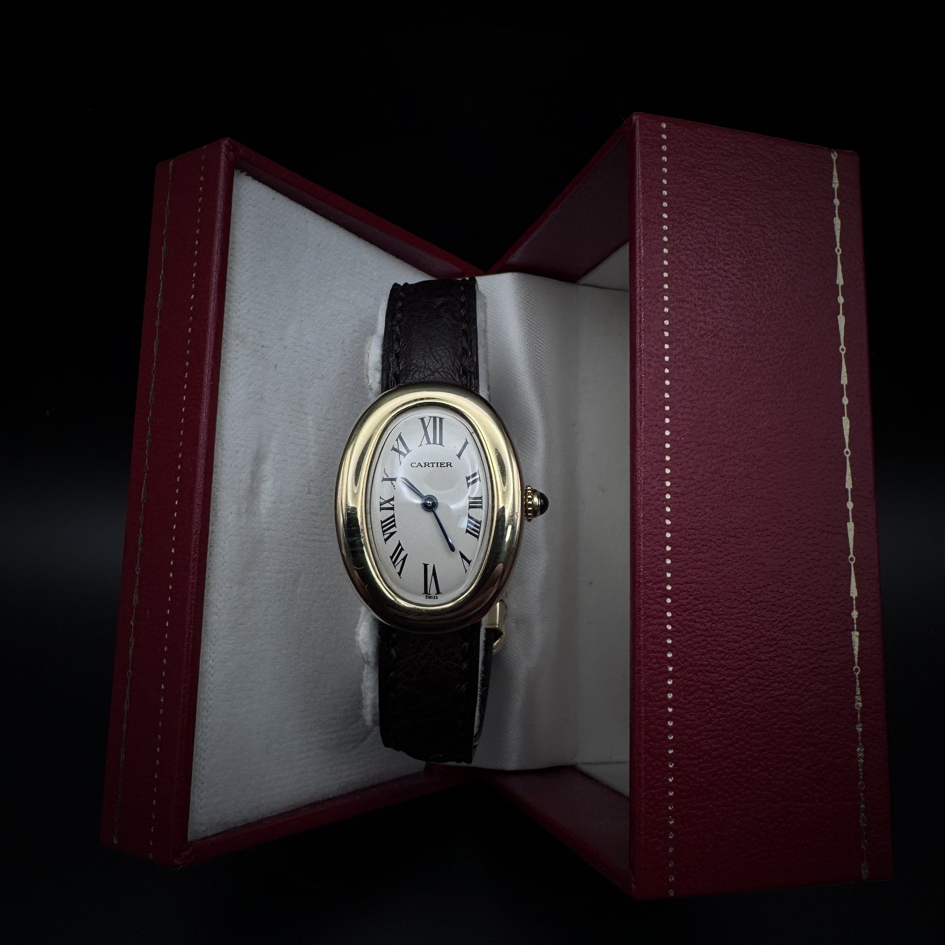 Cartier "Baignore" Yellow Gold Bracelet Watch