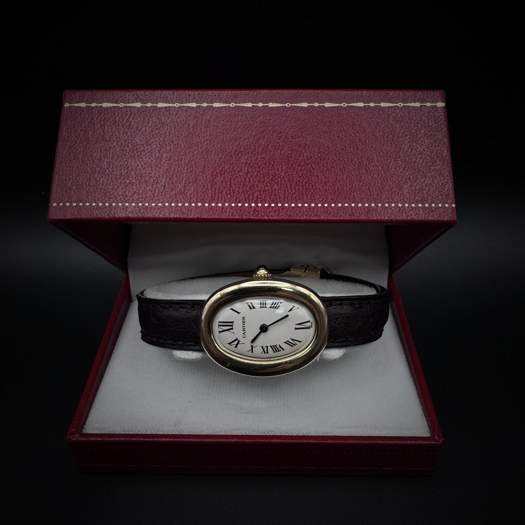 Cartier "Baignore" Yellow Gold Bracelet Watch