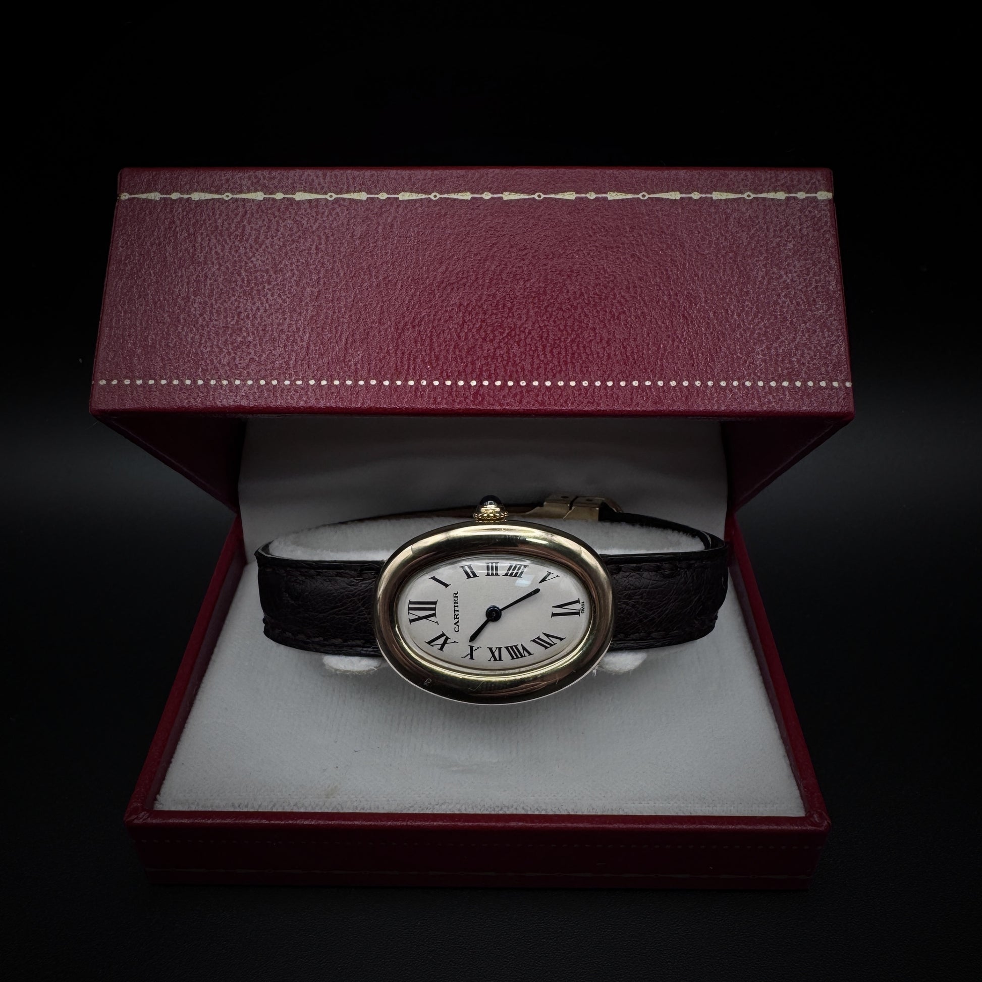 Cartier "Baignore" Yellow Gold Bracelet Watch