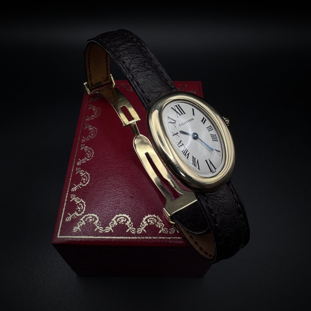 Cartier "Baignore" Yellow Gold Bracelet Watch