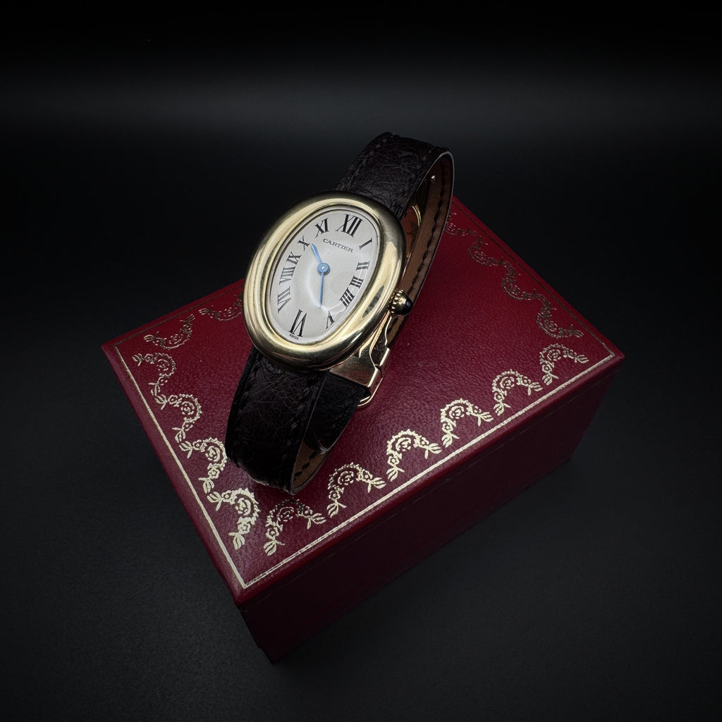 Cartier "Baignore" Yellow Gold Bracelet Watch