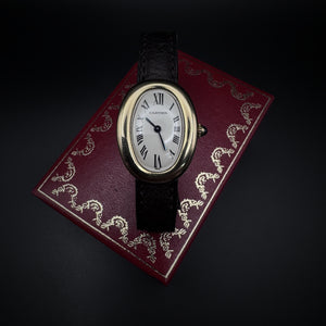 Cartier "Baignore" Yellow Gold Bracelet Watch