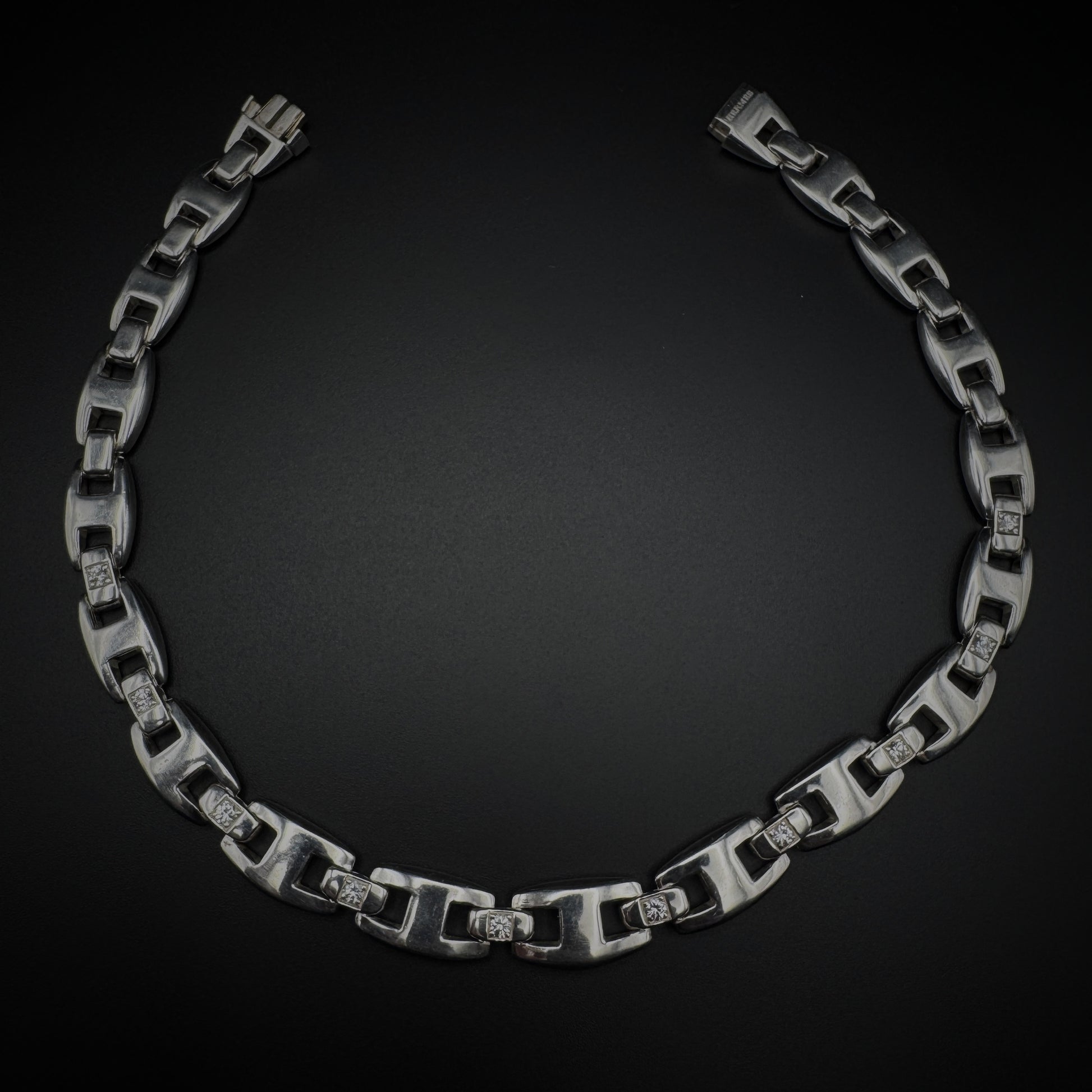 Hermès "Cassiopé" Set of Silver Bracelet & Necklace