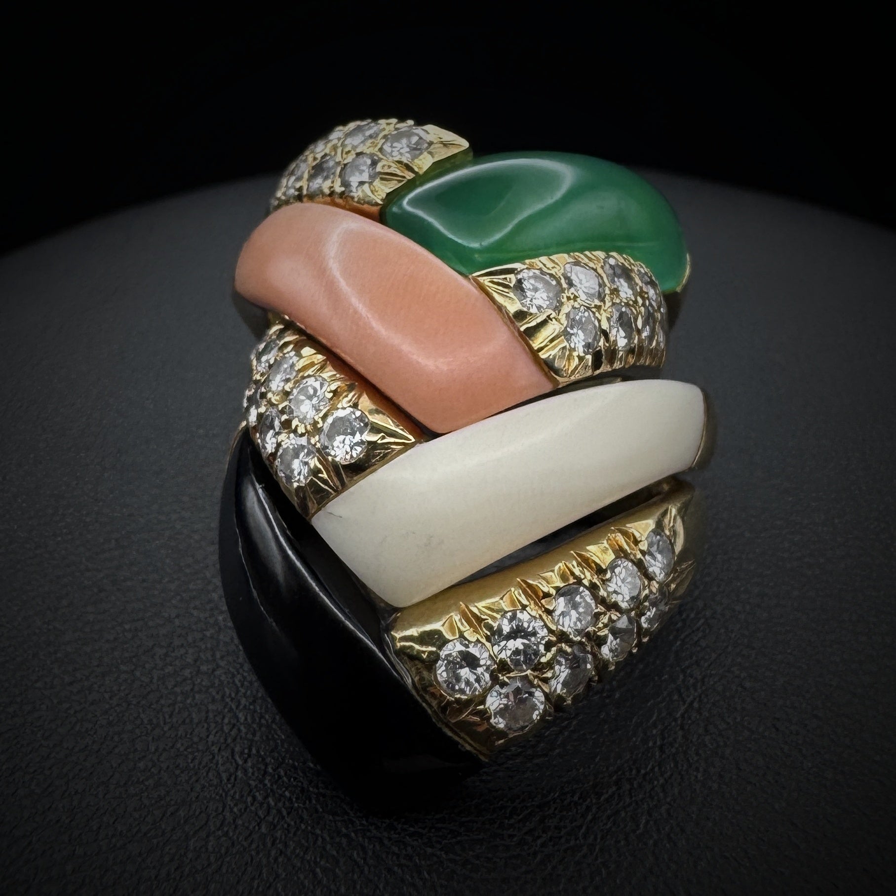Van Cleef & Arpels Set of 4x Colored Stones Rings