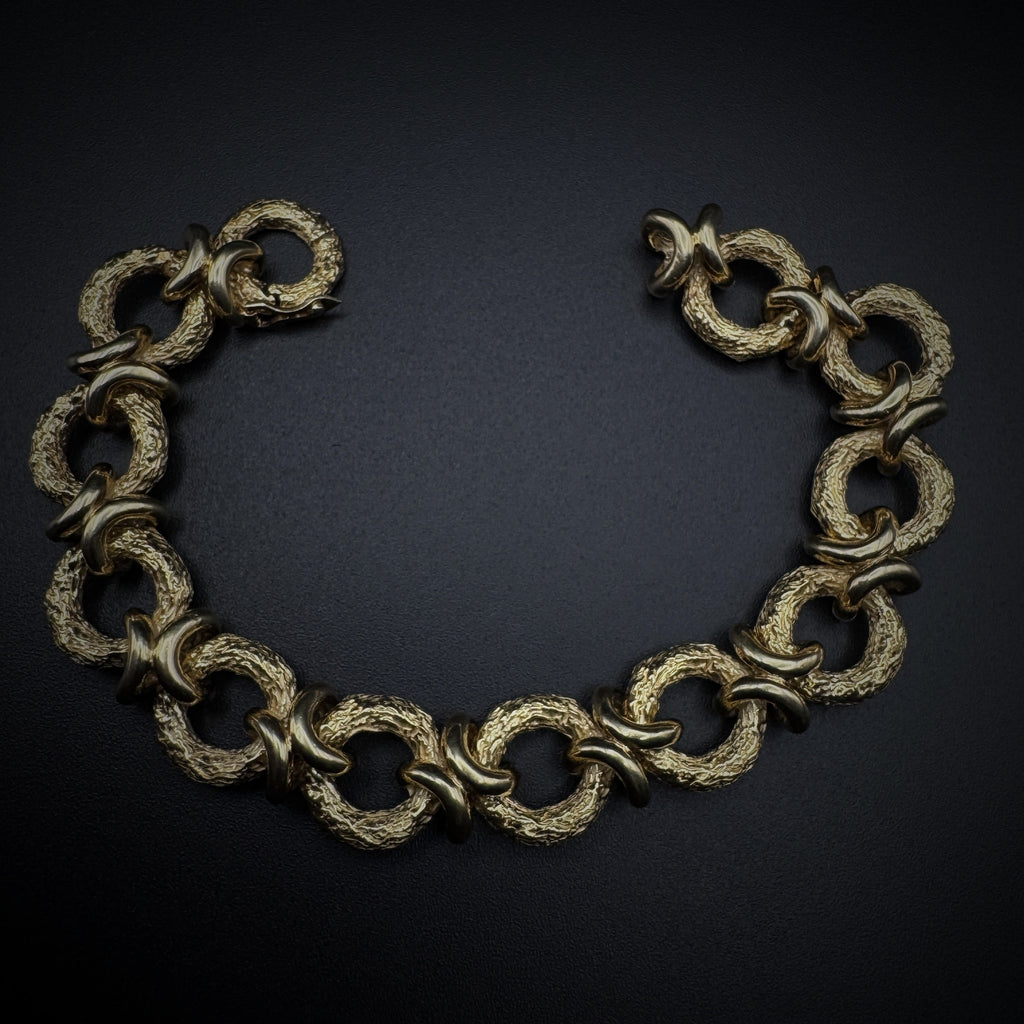 Van Cleef & Arpels 1960s "Circles" Link Gold Bracelet