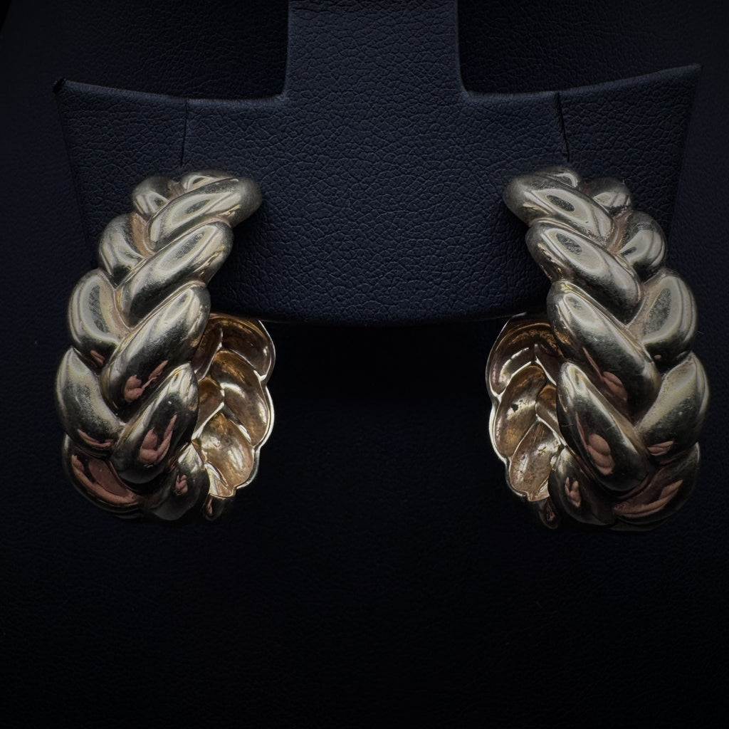 Cartier 1990s "Gourmette" Gold Earclips