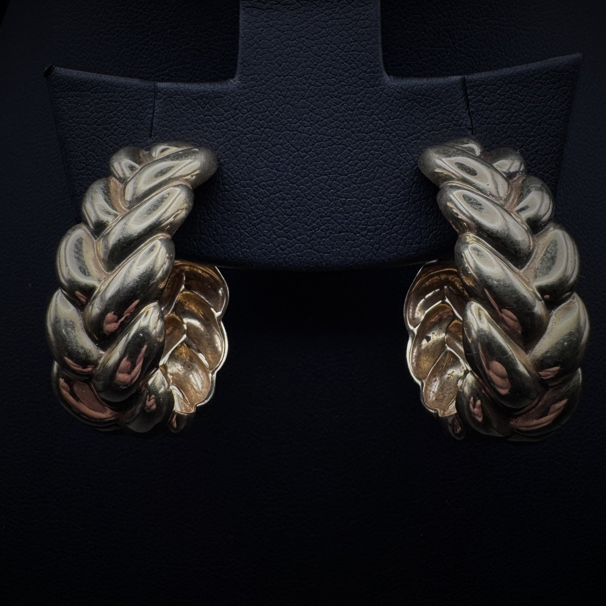 Cartier 1990s "Gourmette" Gold Earclips