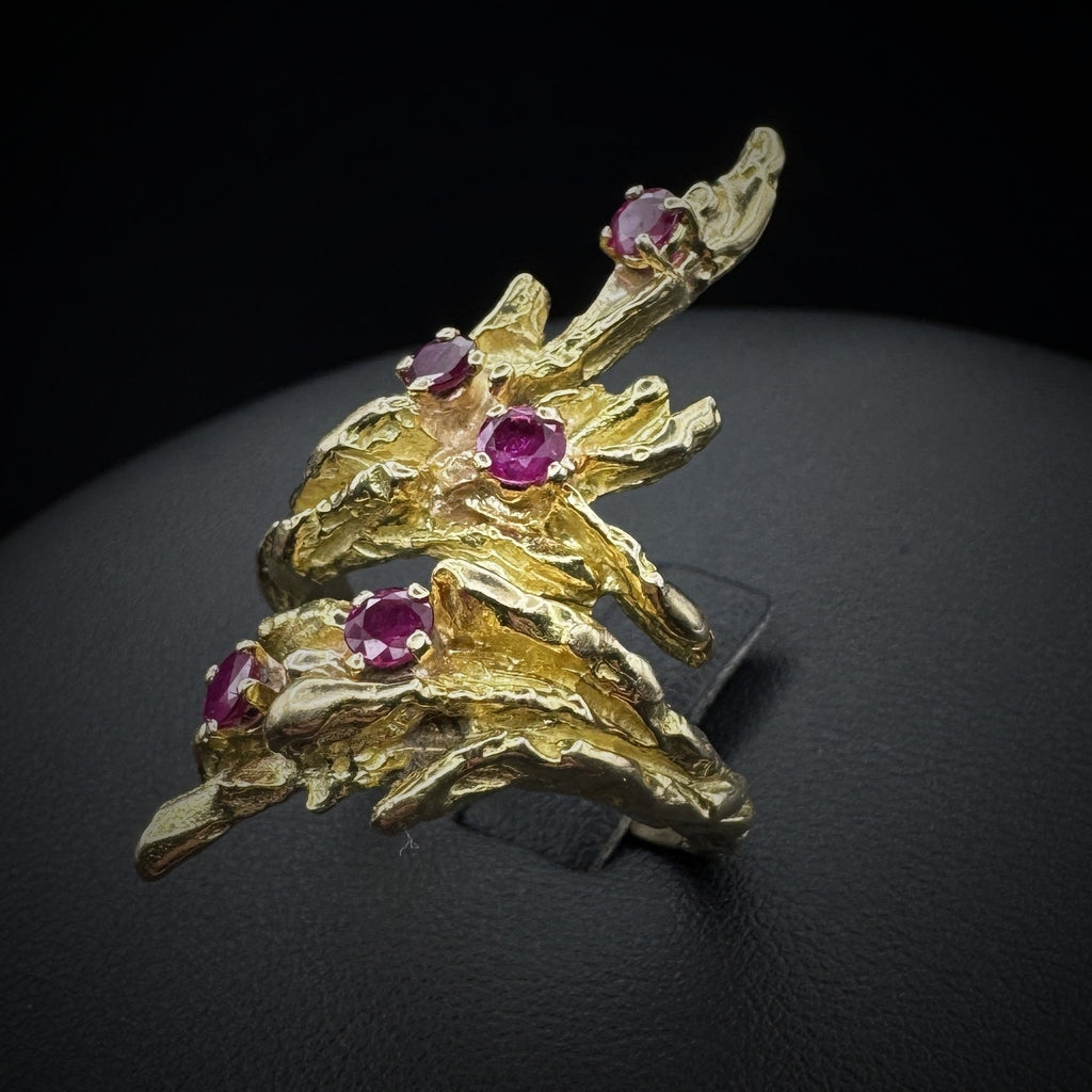Chaumet 1970s "Spiral" Ruby Ring