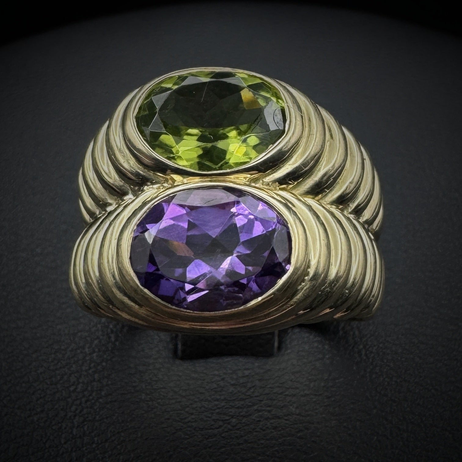 Bulgari "Doppio" Amethyst & Peridot Ring