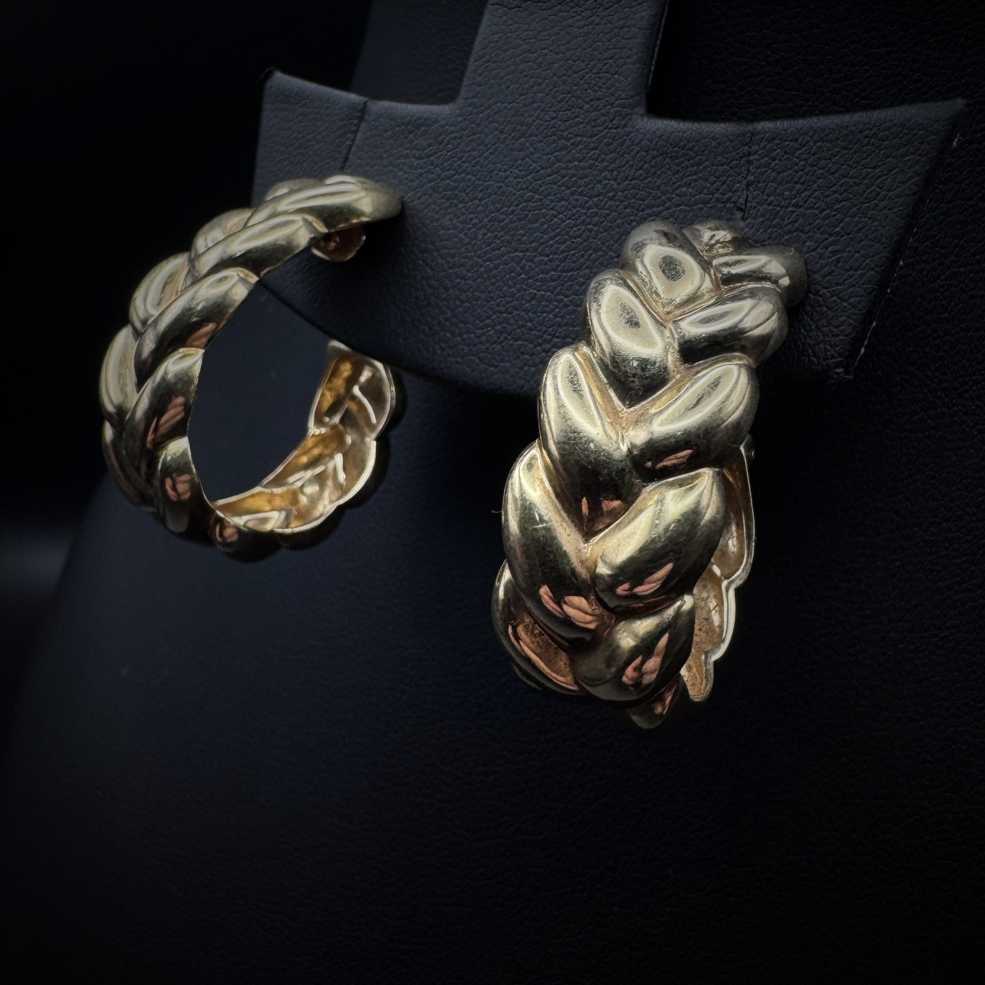 Cartier 1990s "Gourmette" Gold Earclips