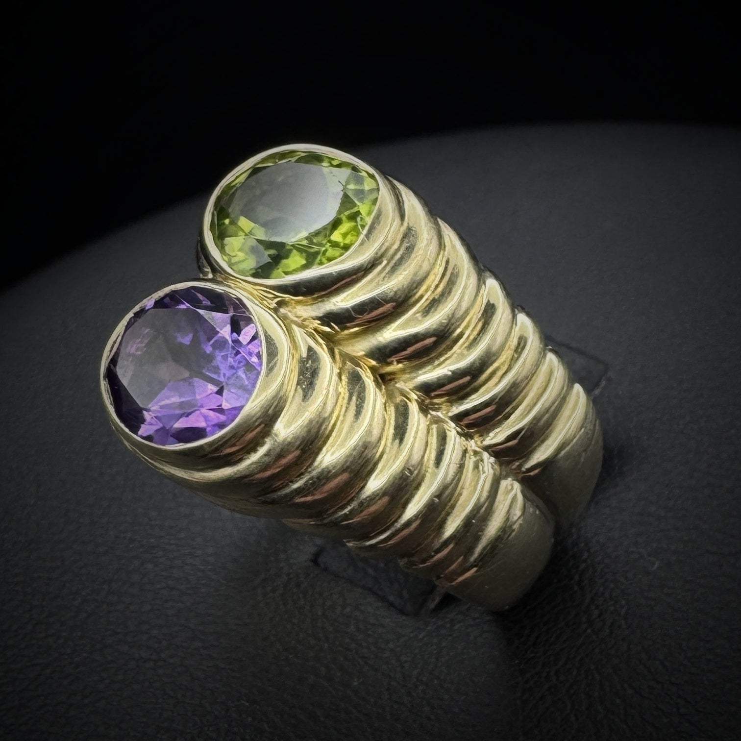 Bulgari "Doppio" Amethyst & Peridot Ring