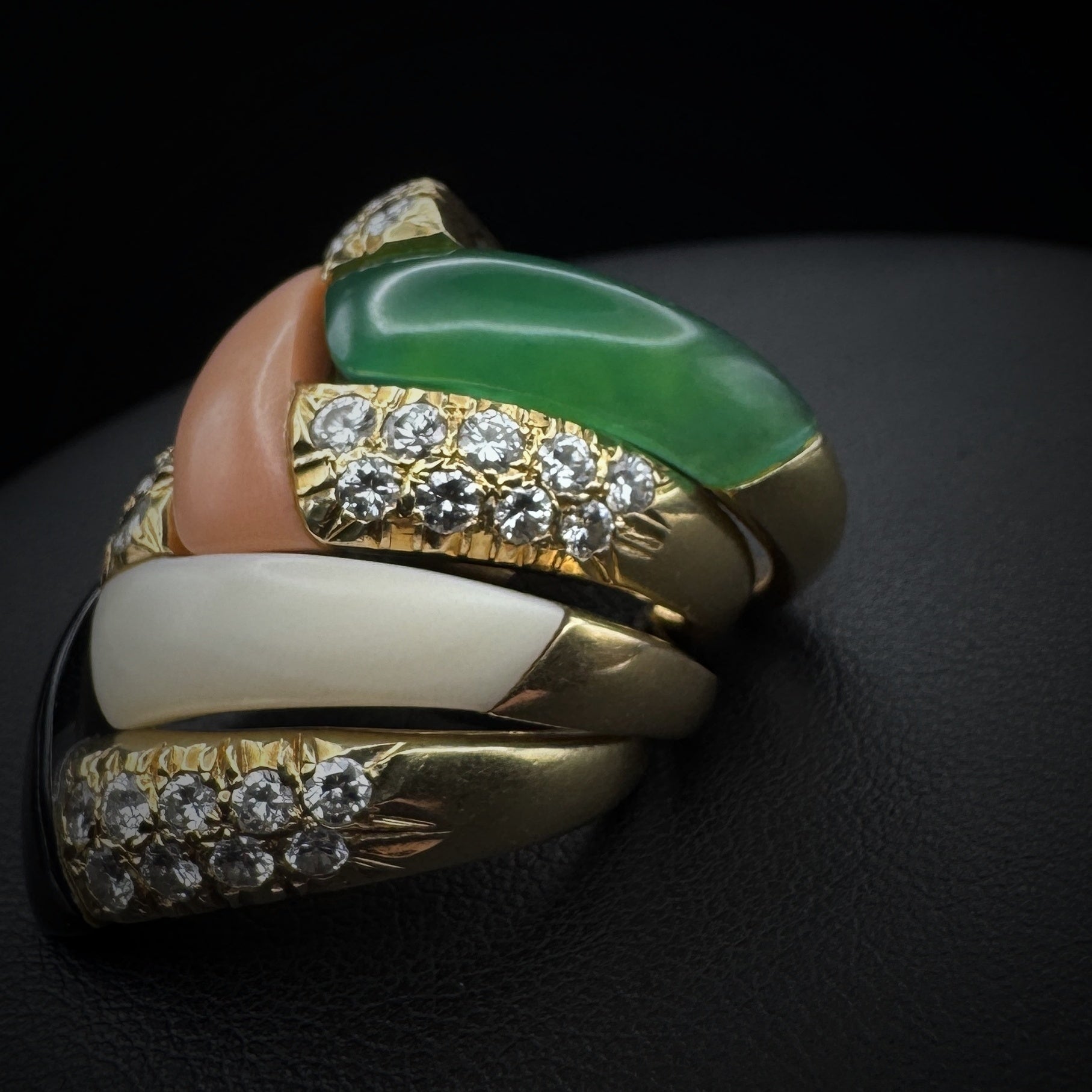 Van Cleef & Arpels Set of 4x Colored Stones Rings