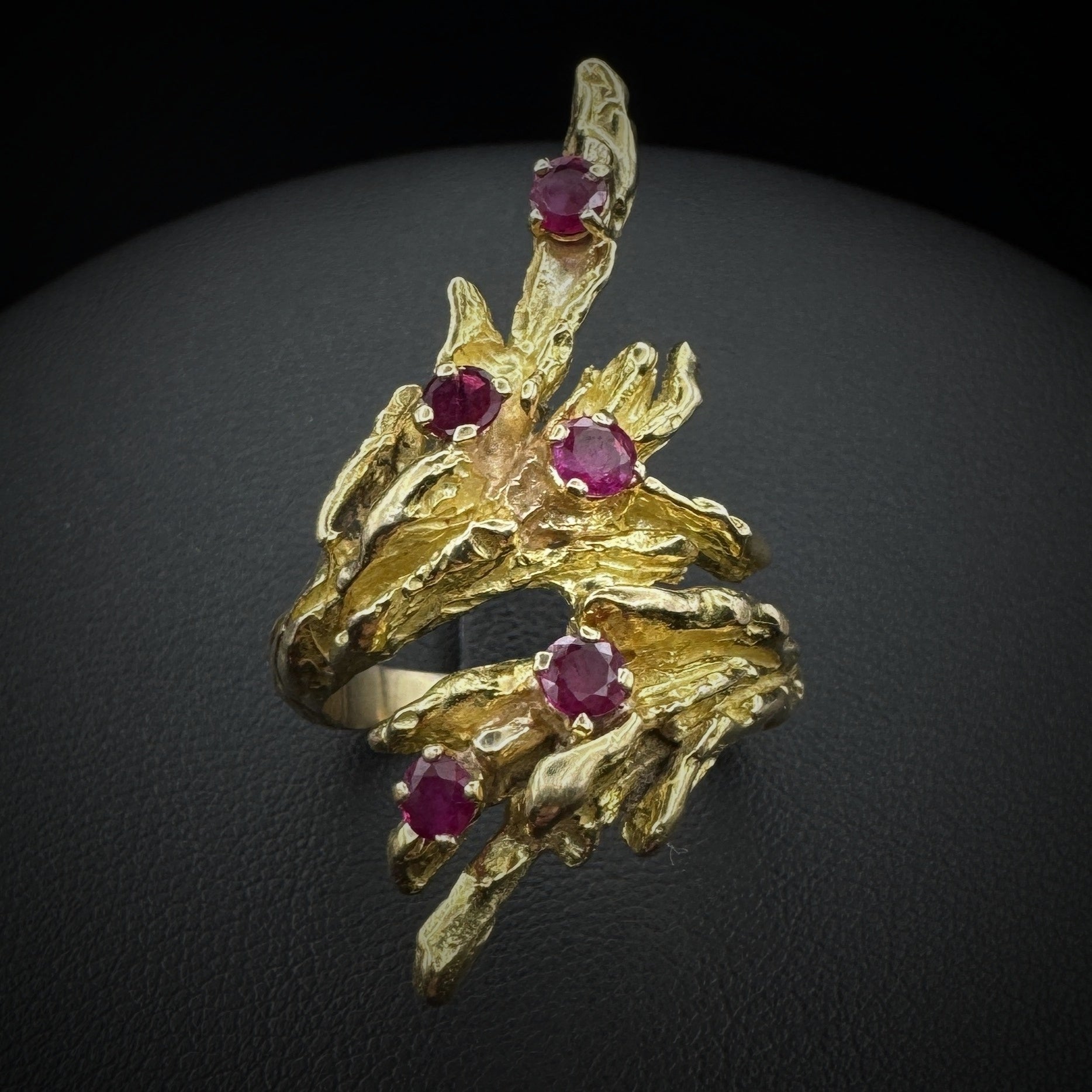 Chaumet 1970s "Spiral" Ruby Ring
