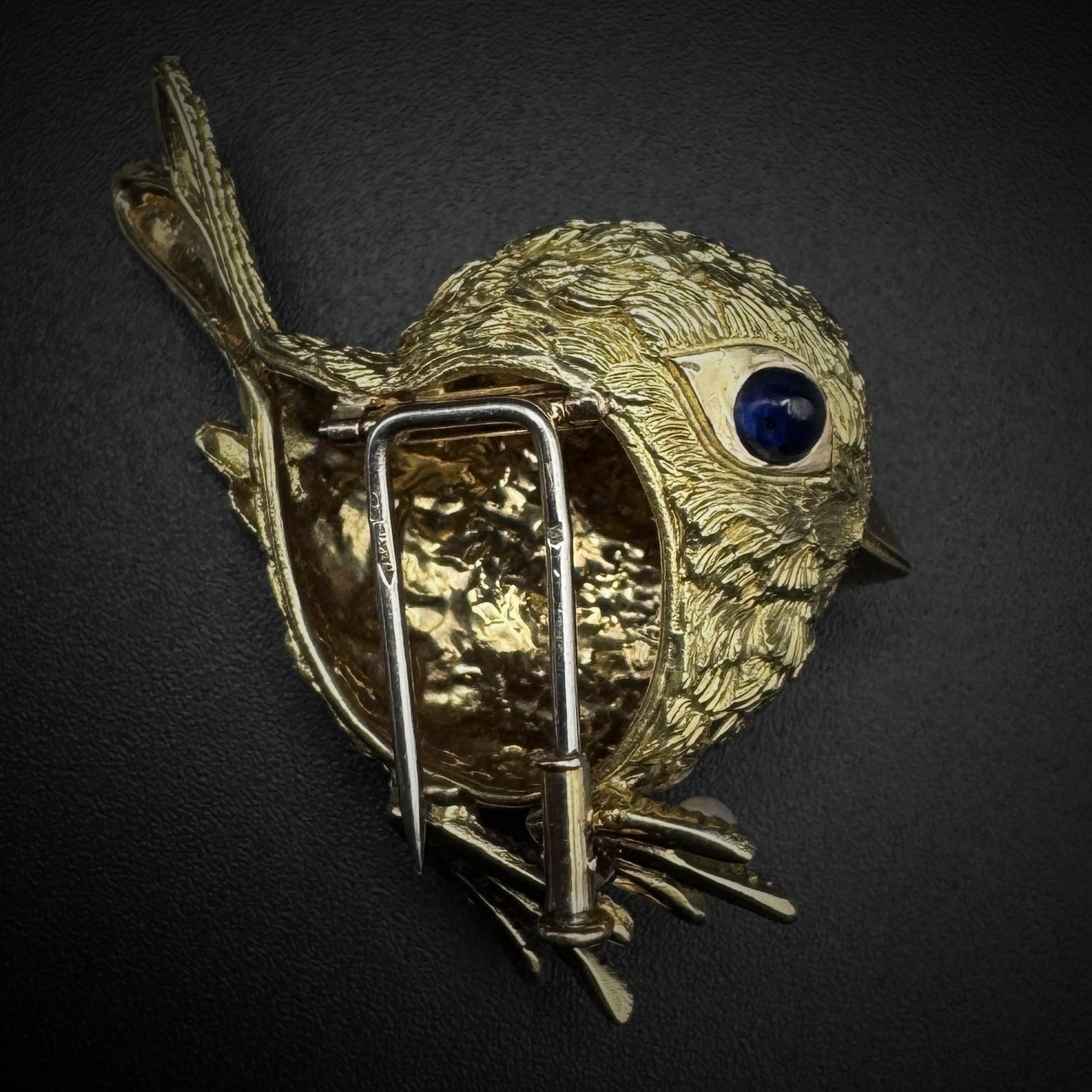 Van Cleef & Arpels 1960s "Bird" Sapphire/Pearl Brooch