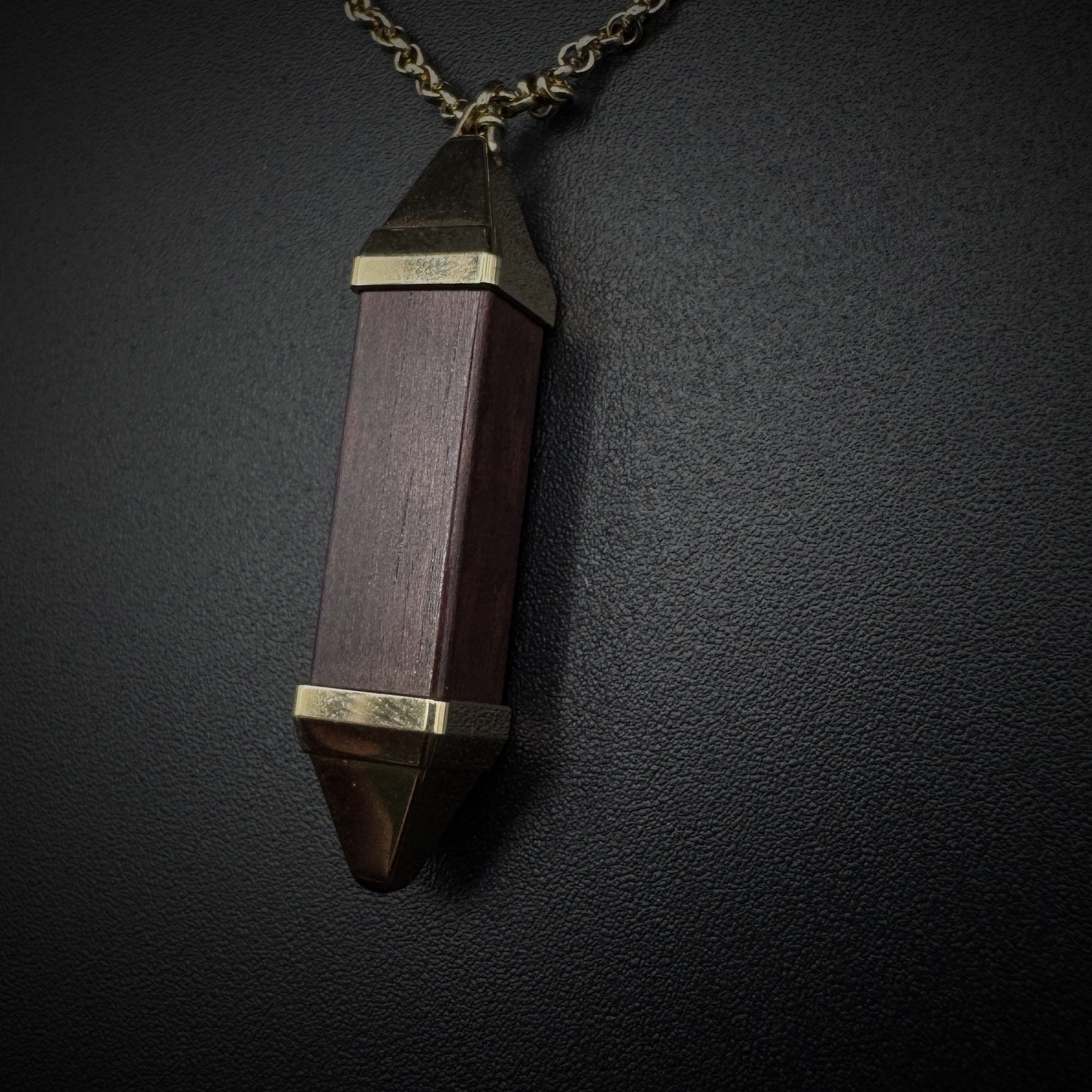 Cartier "Les Berlingots" Snake Wood Gold Necklace