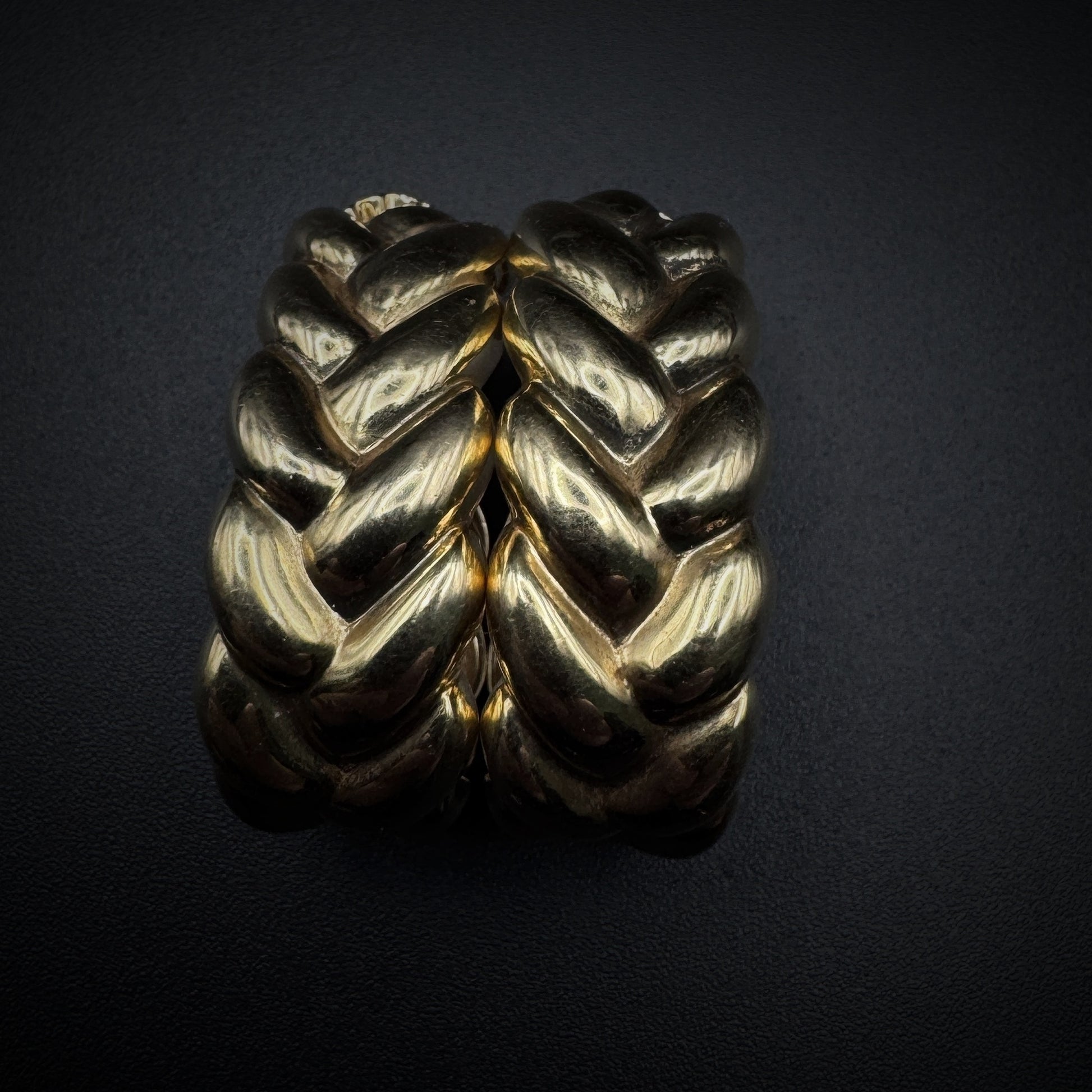 Cartier 1990s "Gourmette" Gold Earclips