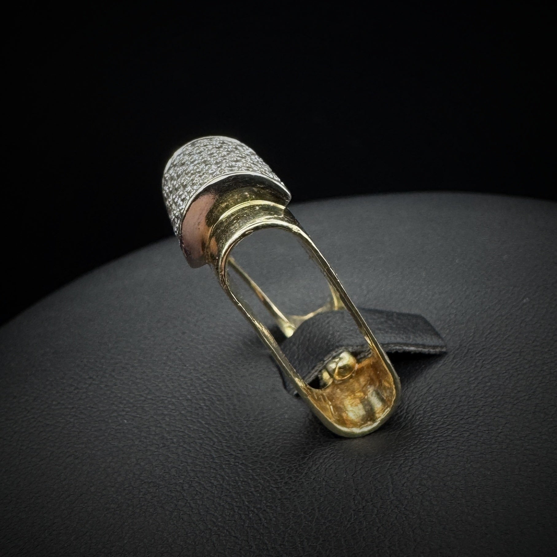 Vintage Artistic "Square" Diamonds Gold Ring