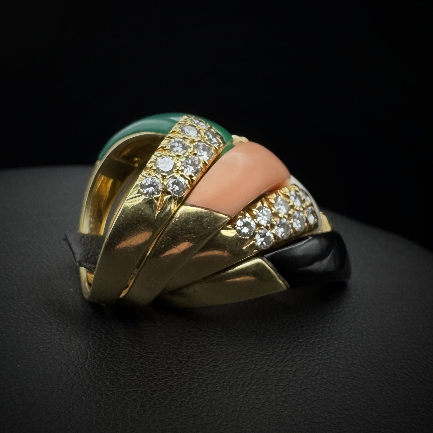 Van Cleef & Arpels Set of 4x Colored Stones Rings