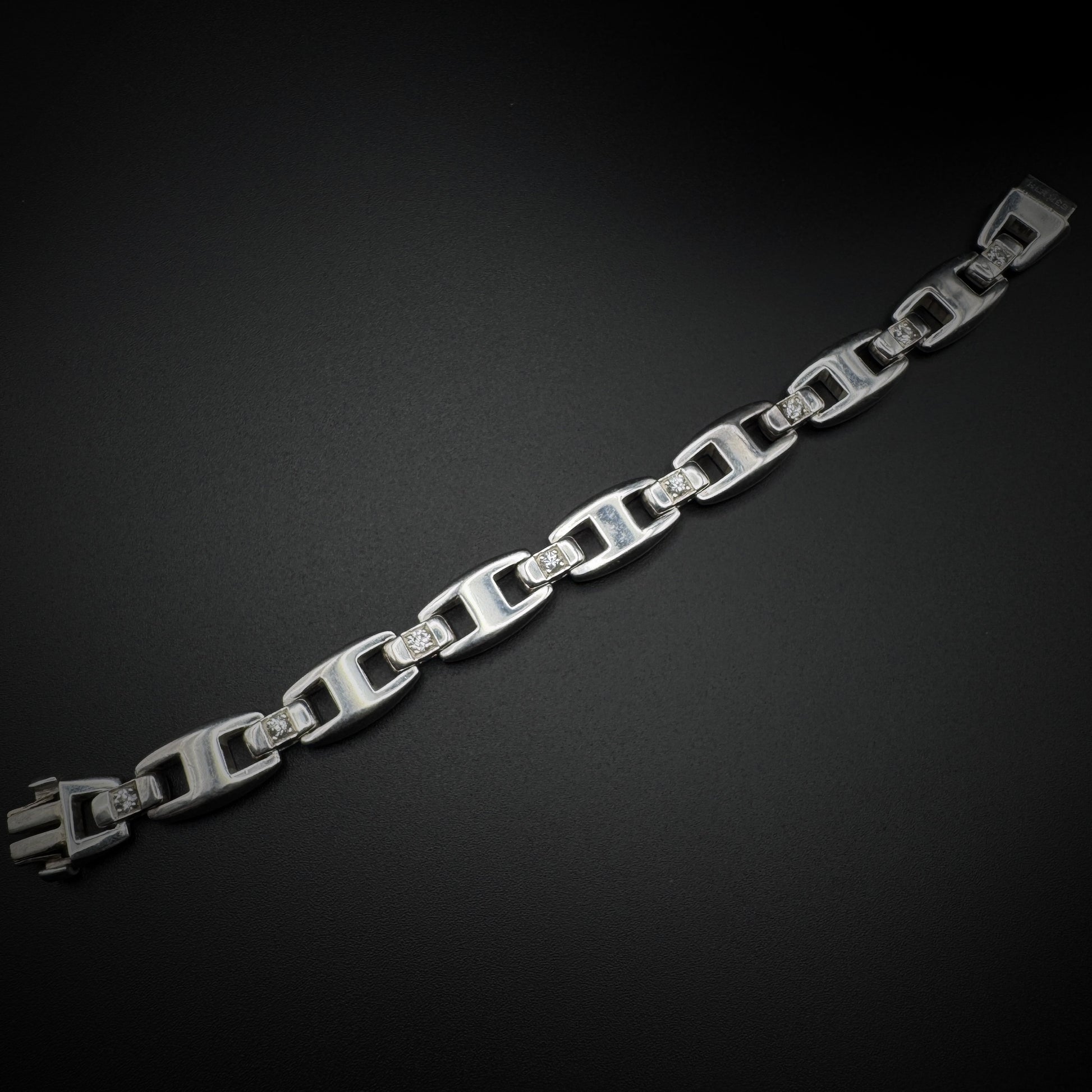 Hermès "Cassiopé" Set of Silver Bracelet & Necklace