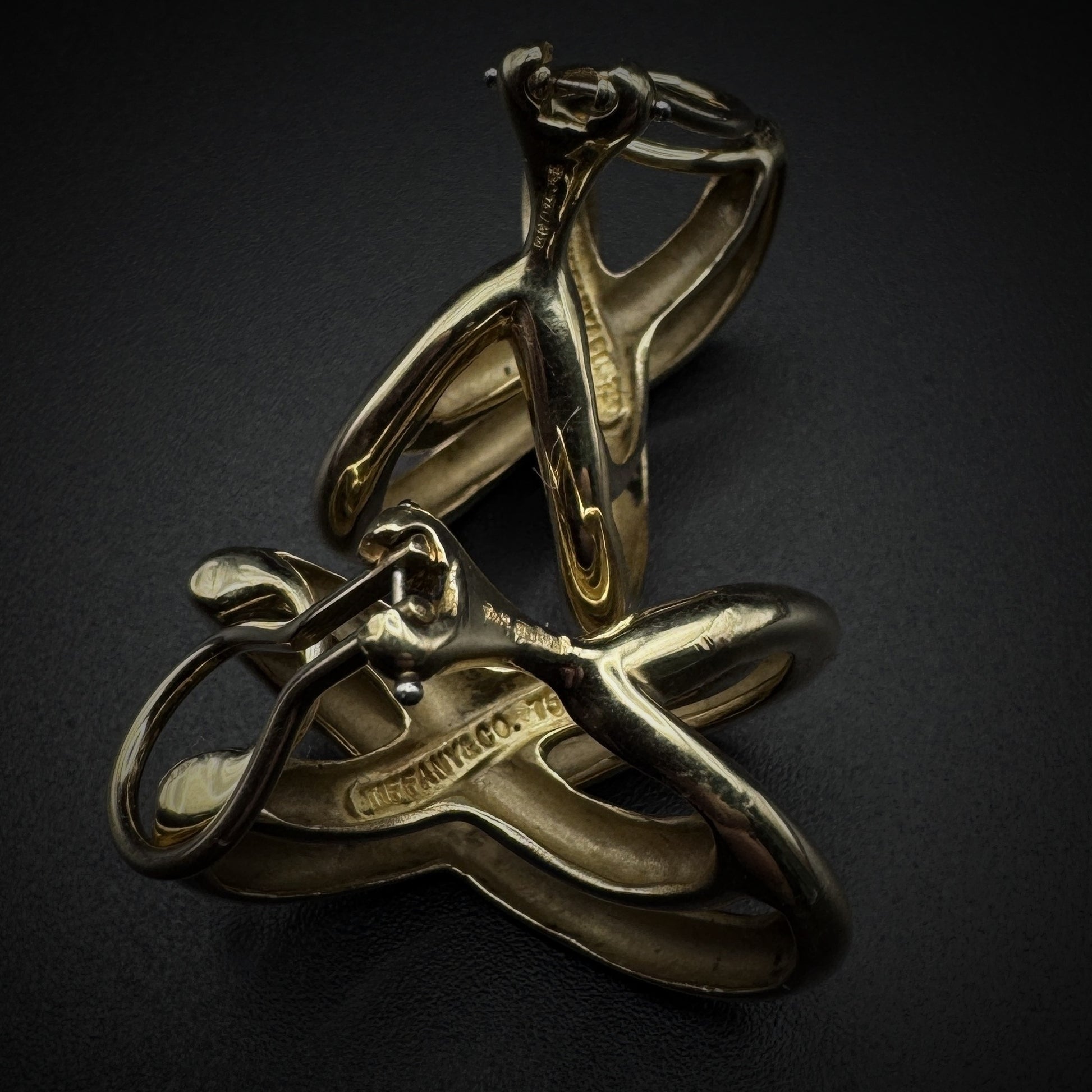 Tiffany & Co. by Donald Claflin "X" Gold Earrings