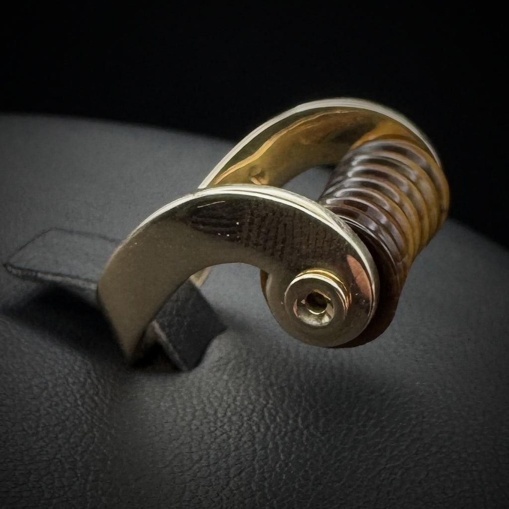 Vintage Artistic "Roll" Tigerseye Gold Ring