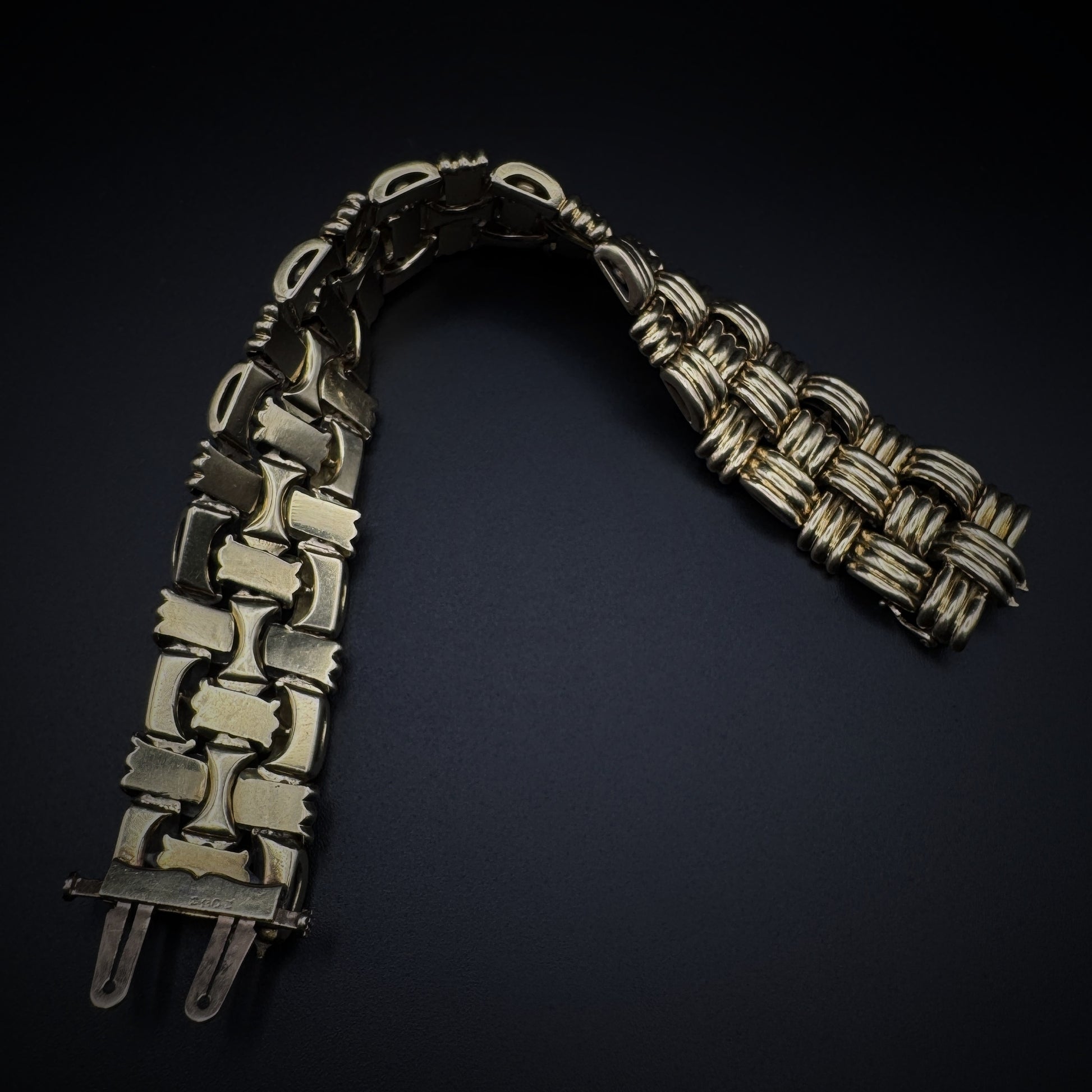 Boucheron 1950s "Woven Basket" Gold Bracelet