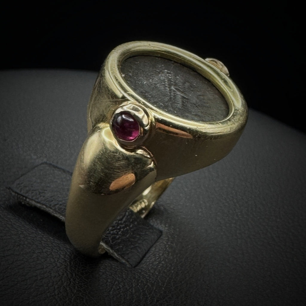 Bulgari "Monete" Coin & Ruby Ring