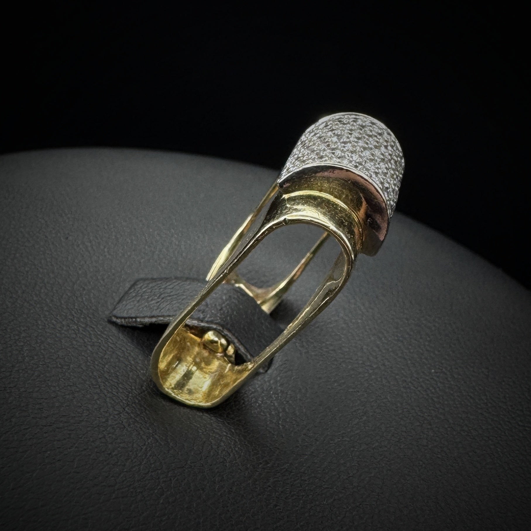 Vintage Artistic "Square" Diamonds Gold Ring